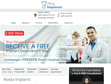 Tablet Screenshot of implantsalaska.com